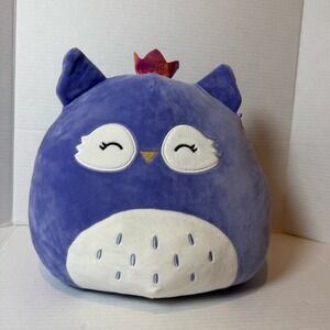 Squishmallows Owlet Plush Purple Owl with Crown Stuffed‎ Animal Toy